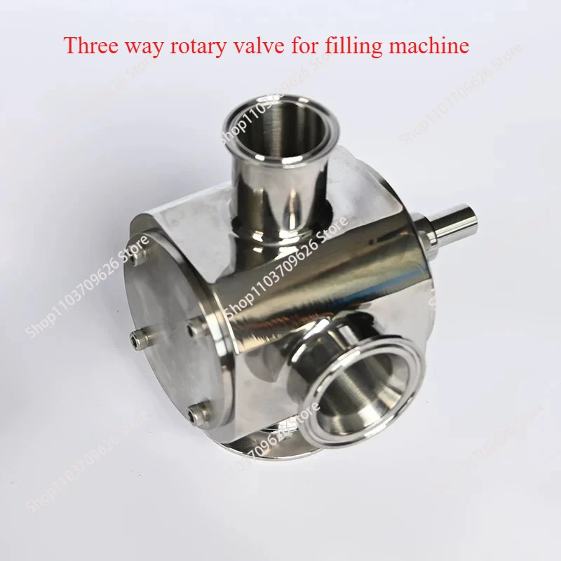 NEW Pneumatic Filling Machine Accessories 304 And 316 Paste Liquid Dual-Purpose Sauce Granule Three-Way Rotary Valve