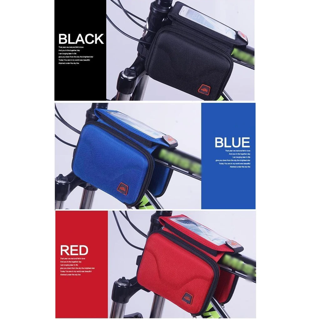 

Universal Bike Mobile Phone Bag Bicycles Shockproof Nylon Crossbeam Bags Waterproof Organizer Cycling Accessories