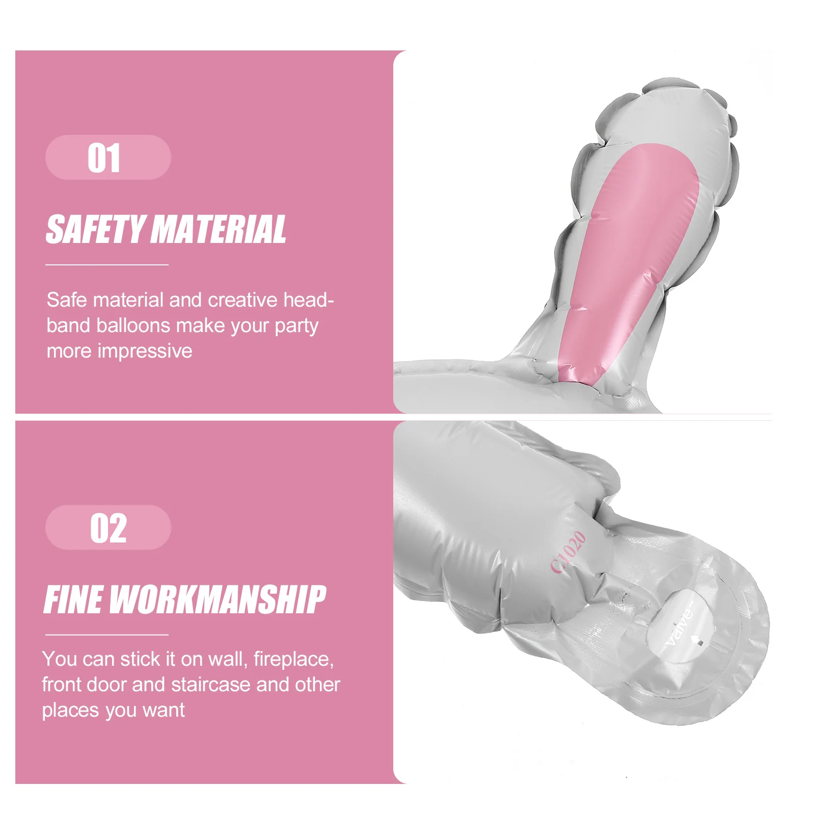 

50Pcs Animals Balloon Hair Hoops Cartoon Headbands Party Decor Kids Birthday Balloon Set Animal Headbands Animal Balloons