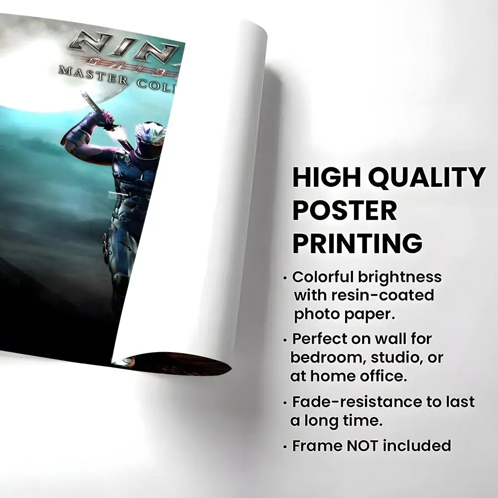 ملصق N-Ninja Gaiden II عالي الدقة ذاتي اللصق مقاوم للماء مثالي للمنزل والمكتب وغرفة النوم هدية رائعة