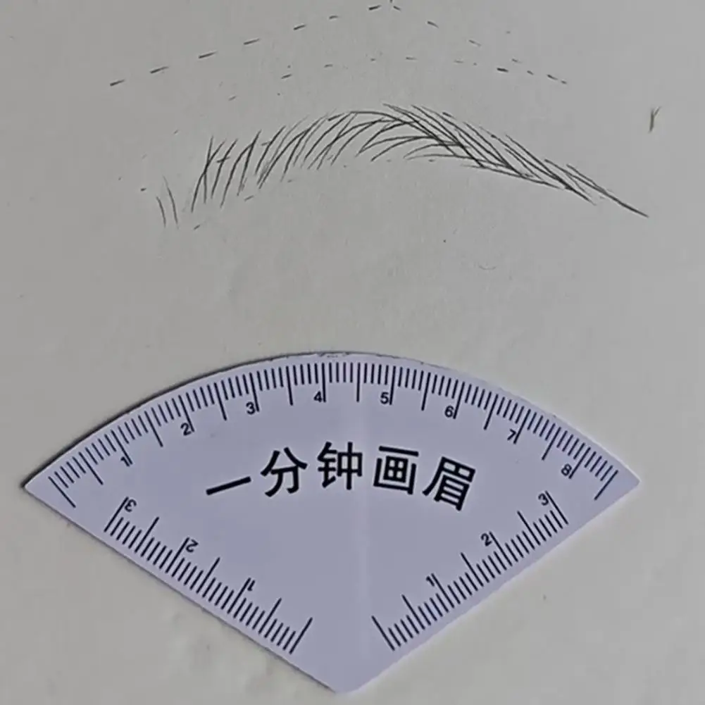 Régua de sobrancelha de desenho rápido, conjunto de ferramentas de modelagem de mapeamento de microblading para design rápido de sobrancelha, guia de desenho de maquiagem permanente para sobrancelha