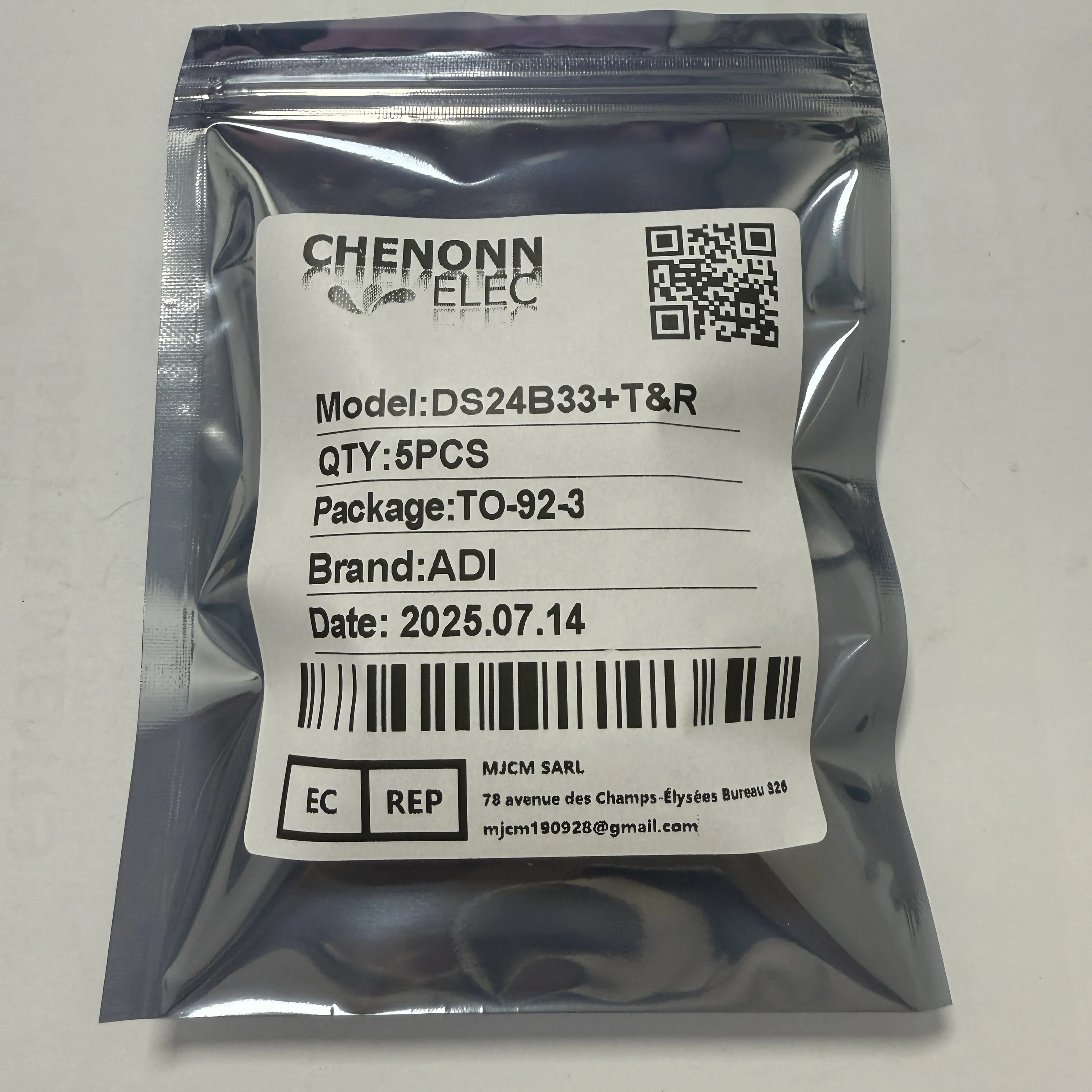 5 TEILE/LOS DS24B33+T&R (EEPROM)