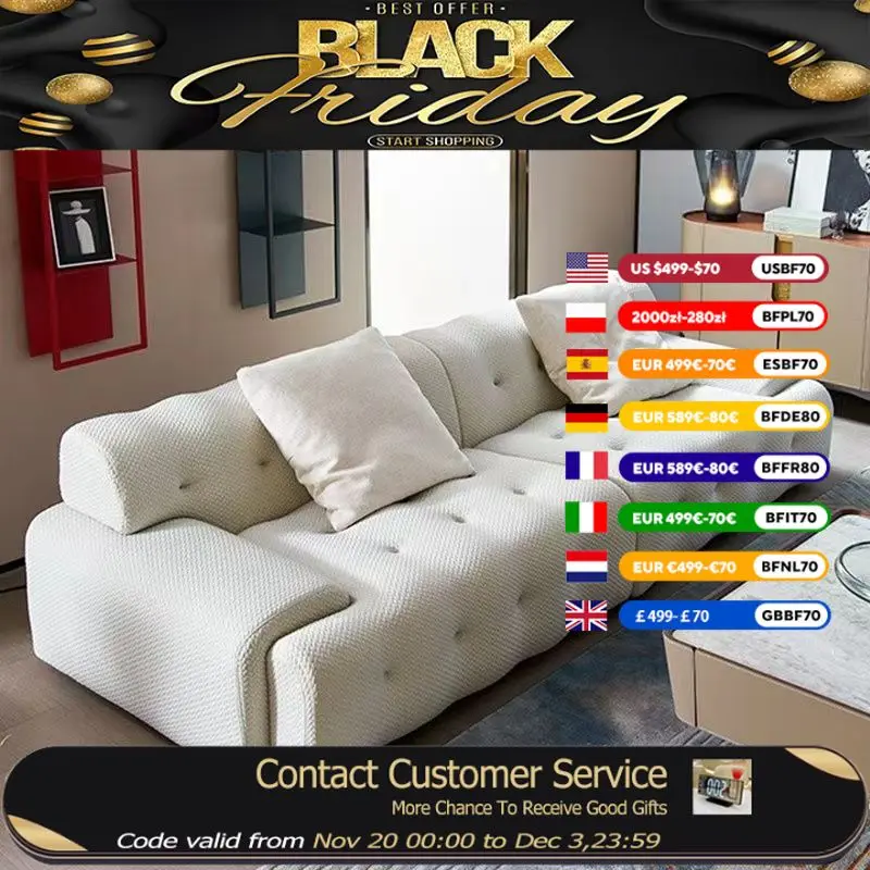 Large European Living Room Sofas White Filler Salon Lazy Compressed Sofas Lounges Designer Couch Wohnzimmer Home Furniture