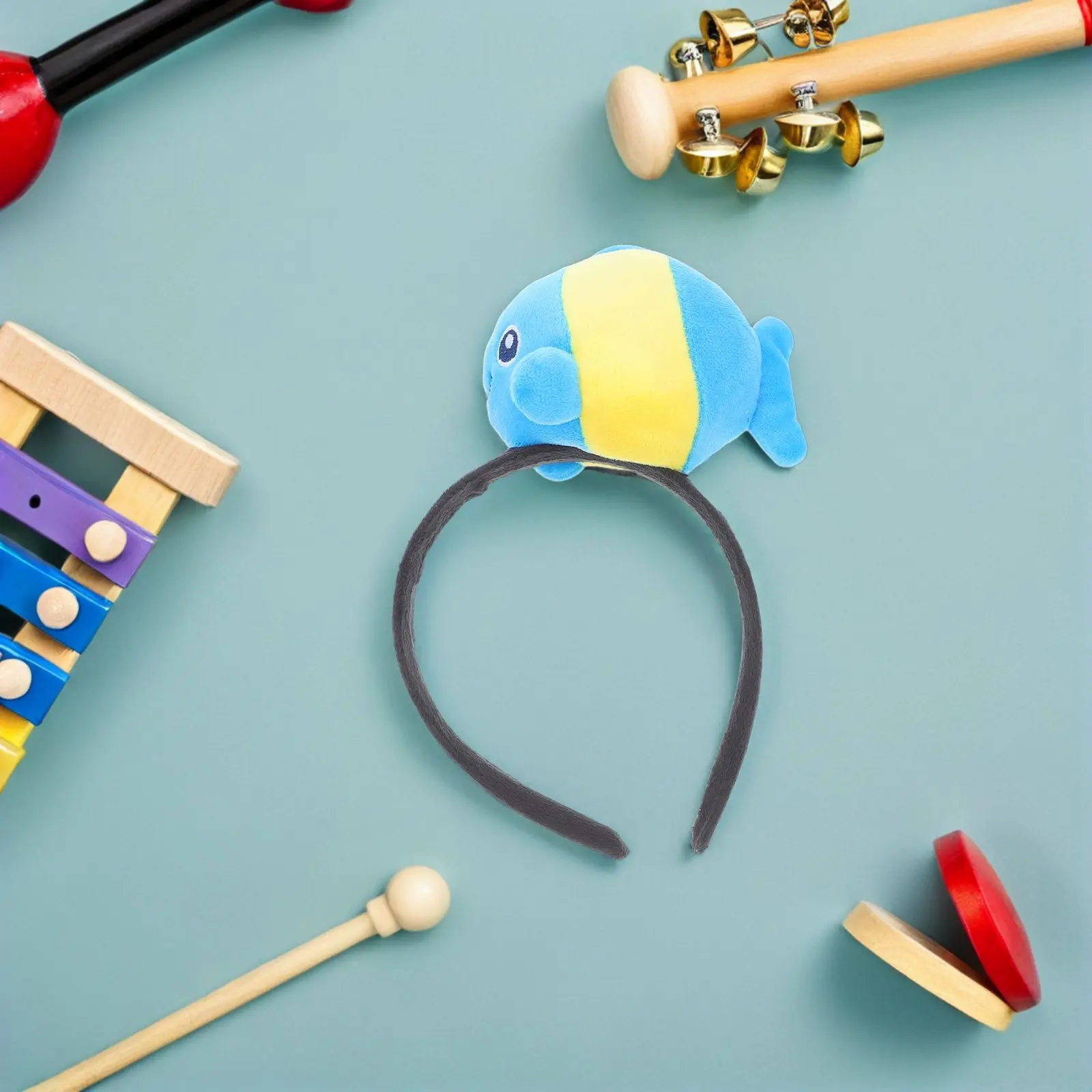 광대 물고기 머리띠 해양 동물 헤어 클립 귀여운 액세서리 여성 키즈 비치 파티 탄성 편안한 만화