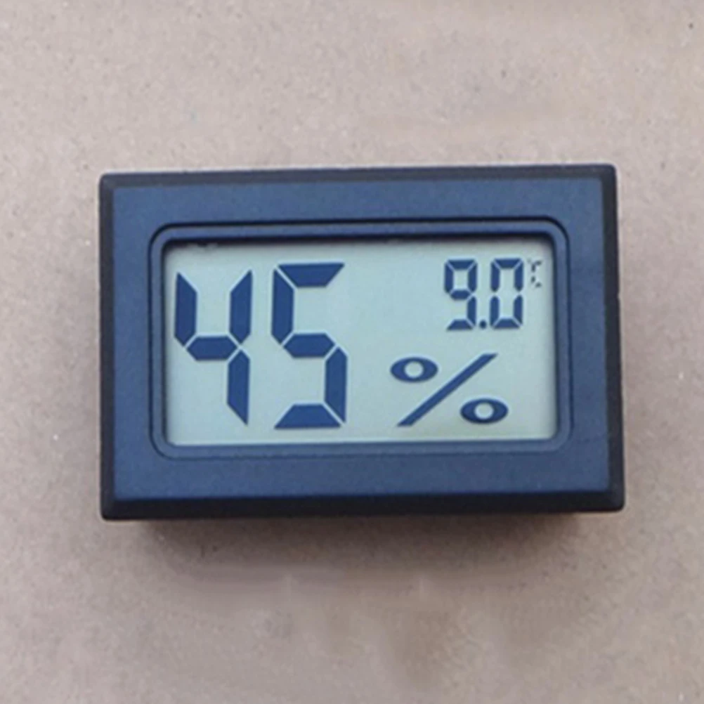 

Digital Thermometer Hygrometer LCD Temperature Humidity Meter Weather Clock Trend Black Wall Table