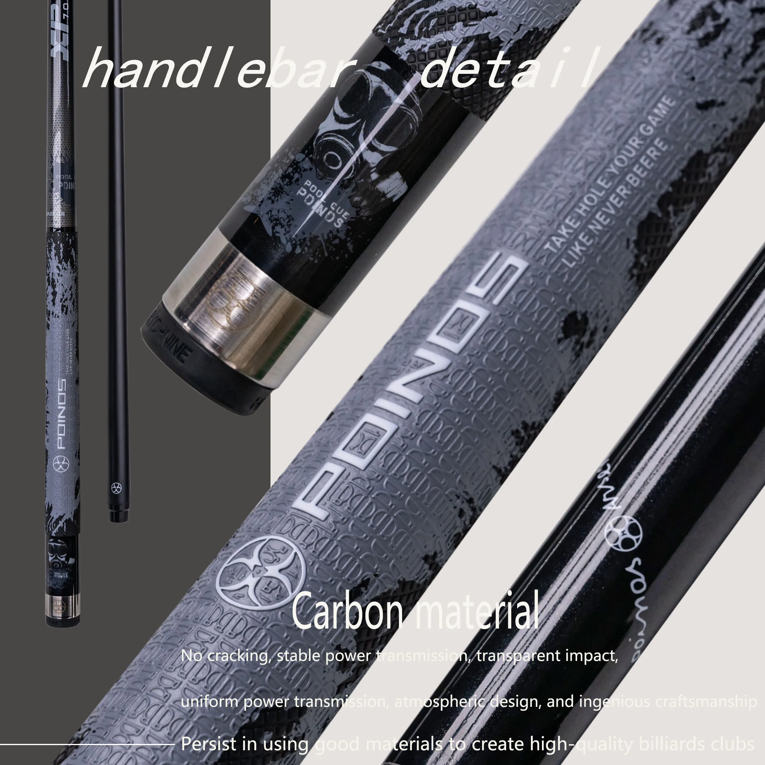 

Premium Black Hard Maple Pool Cue for American Pool and 13mm Tip Quick Connection Rainbow Leather Tip Anti Stick Design