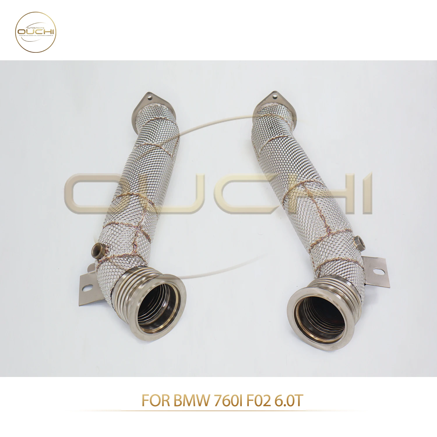 

OUCHI Factory Direct Sales Catalysis Downpipe for BMW 760i F02 6.0T SS304 Exhaust With Heat Shield