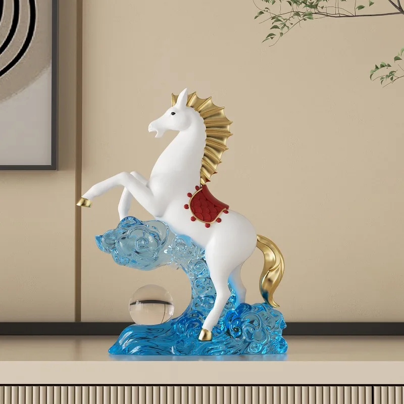 Statuette Horse Success Art Ornament,Home Living Room Entrance,TV Cabinet,Office Desktop Figurine Decoration,Gift
