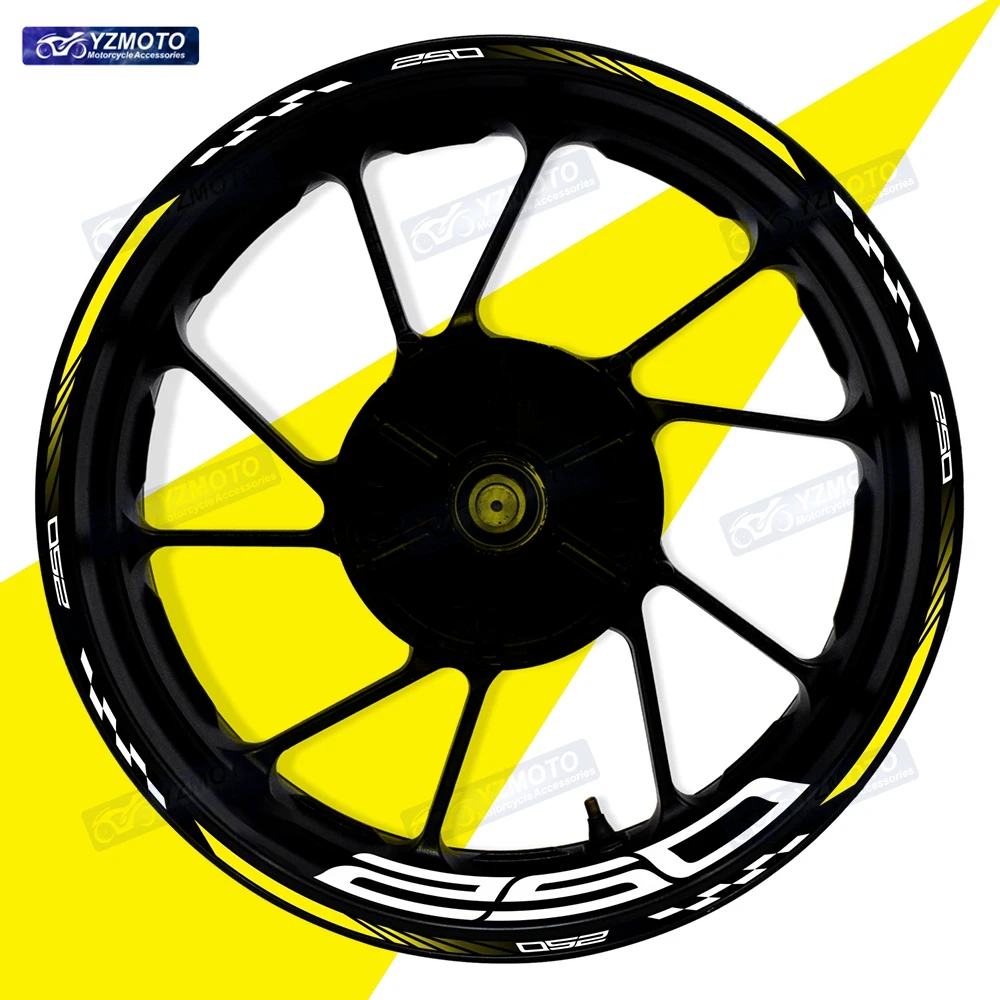 

For Z250 Motorcycle Accessories 17 Inch Front Rear Wheel Racing Sticker Decal Reflective Decorative Hub Stripe Rim Stickers