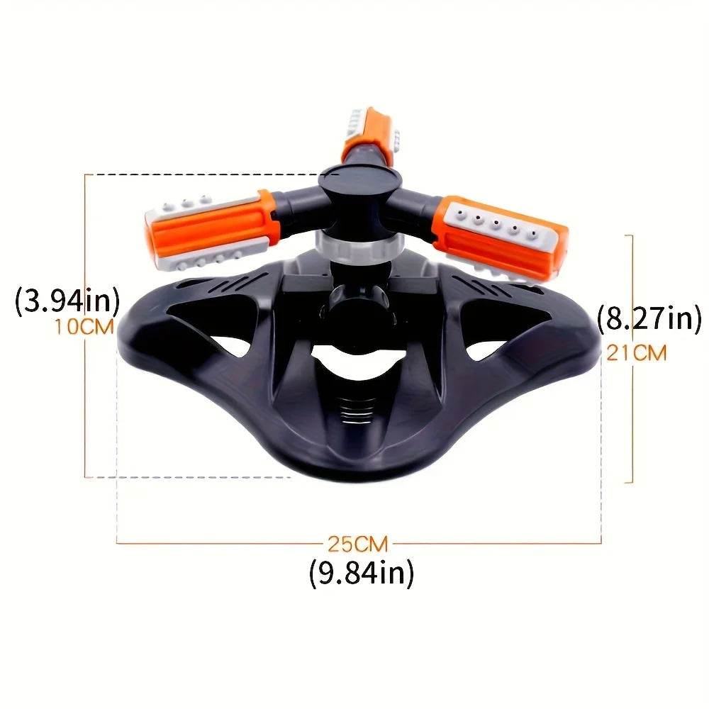 نظام الرشات من السلسلة، الرش ثلاثي الاتجاهات، مجموعة الرشات الدوارة الأوتوماتيكية 360 درجة لري الشتلات #5