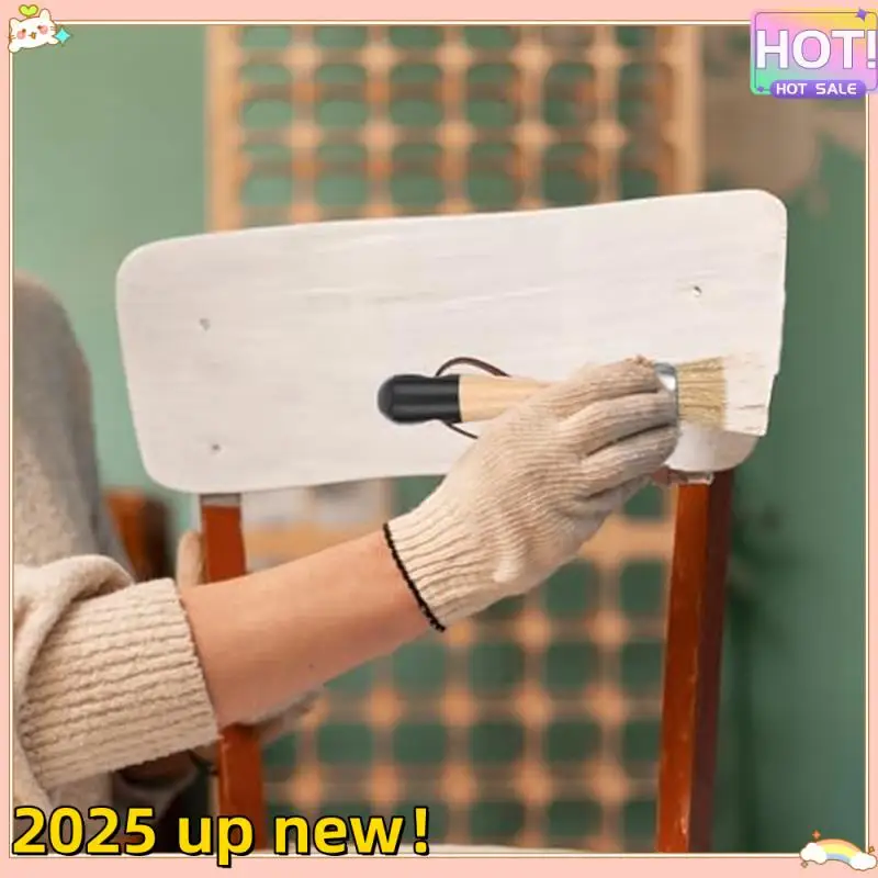 3 Pack Chalk Paint Brushes Set Kit For Furniture Reusable Flat And Round Chalk Paint Brushes Set For Folk Art Home Decor