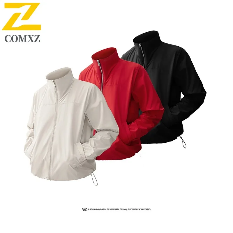 

COMXZ 2025 Couple High Street Fashion Japanese Style Top Trendy Simple Personality Vintage Jacket Lightweight Unisex Comfort Fit