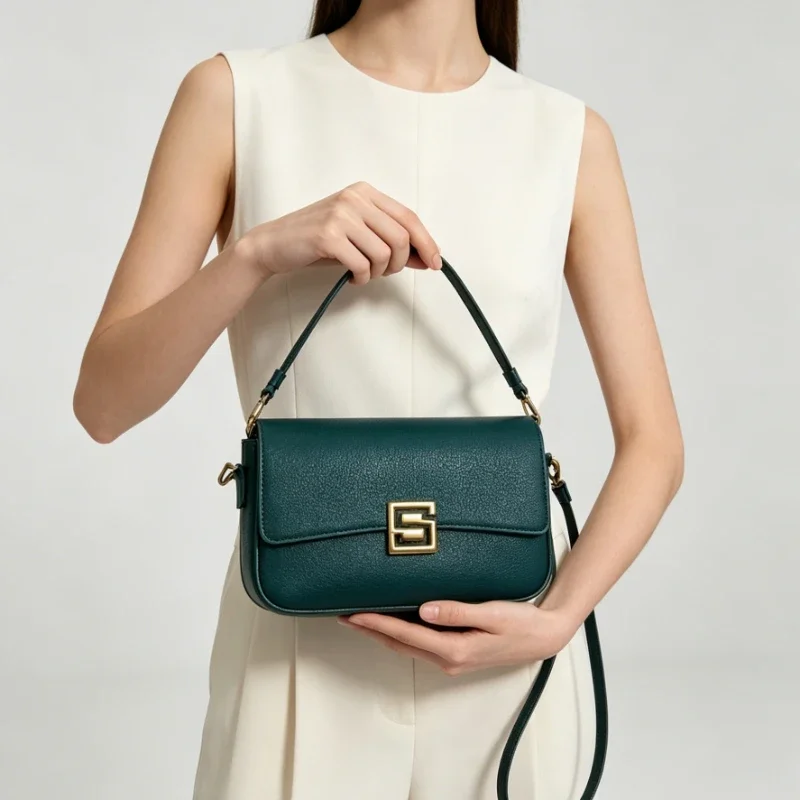 

High-End Minimalist Unique Diaper Bag Leisure Business Stylish Clutch Mini Large Capacity Solid Color Commuter Crossbody Handbag