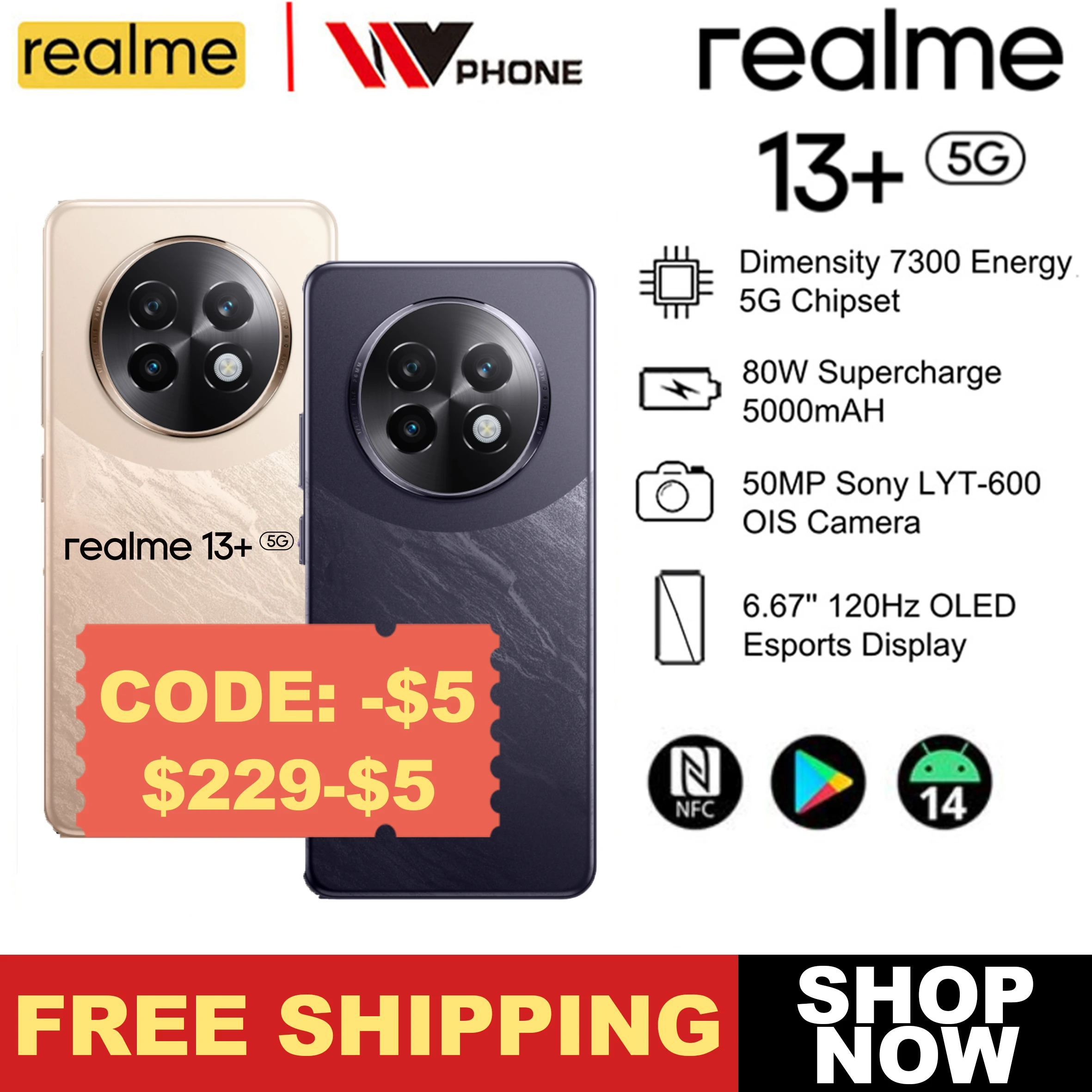 realme 13 Plus 5G Smartphone 5G Chipset 6.67