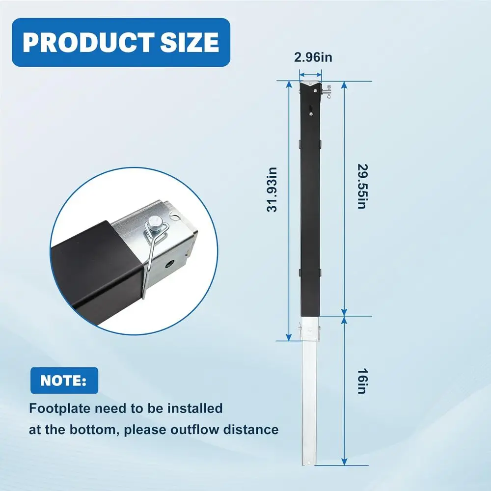 179014، RV Follow Thefth Wheel Landing Gear Leg متوافق مع Lippert Venture، مقبس معدات الهبوط العالمي مقاس 29-1/2 بوصة (179014)