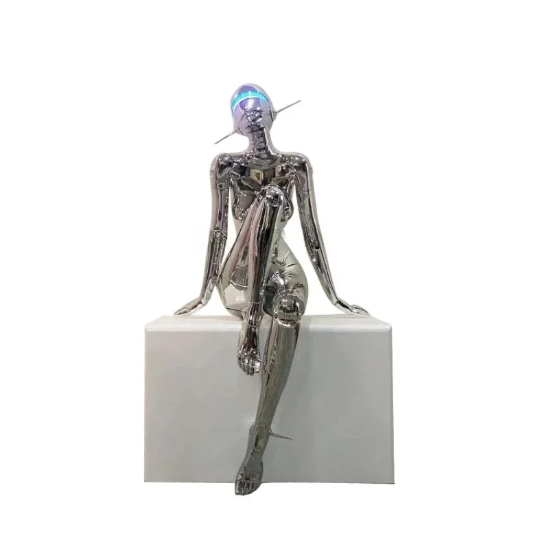Mechanical Big Decorations Goddess Large Technology Figure Sculpture Bar KTV Decorations decorative figurines
