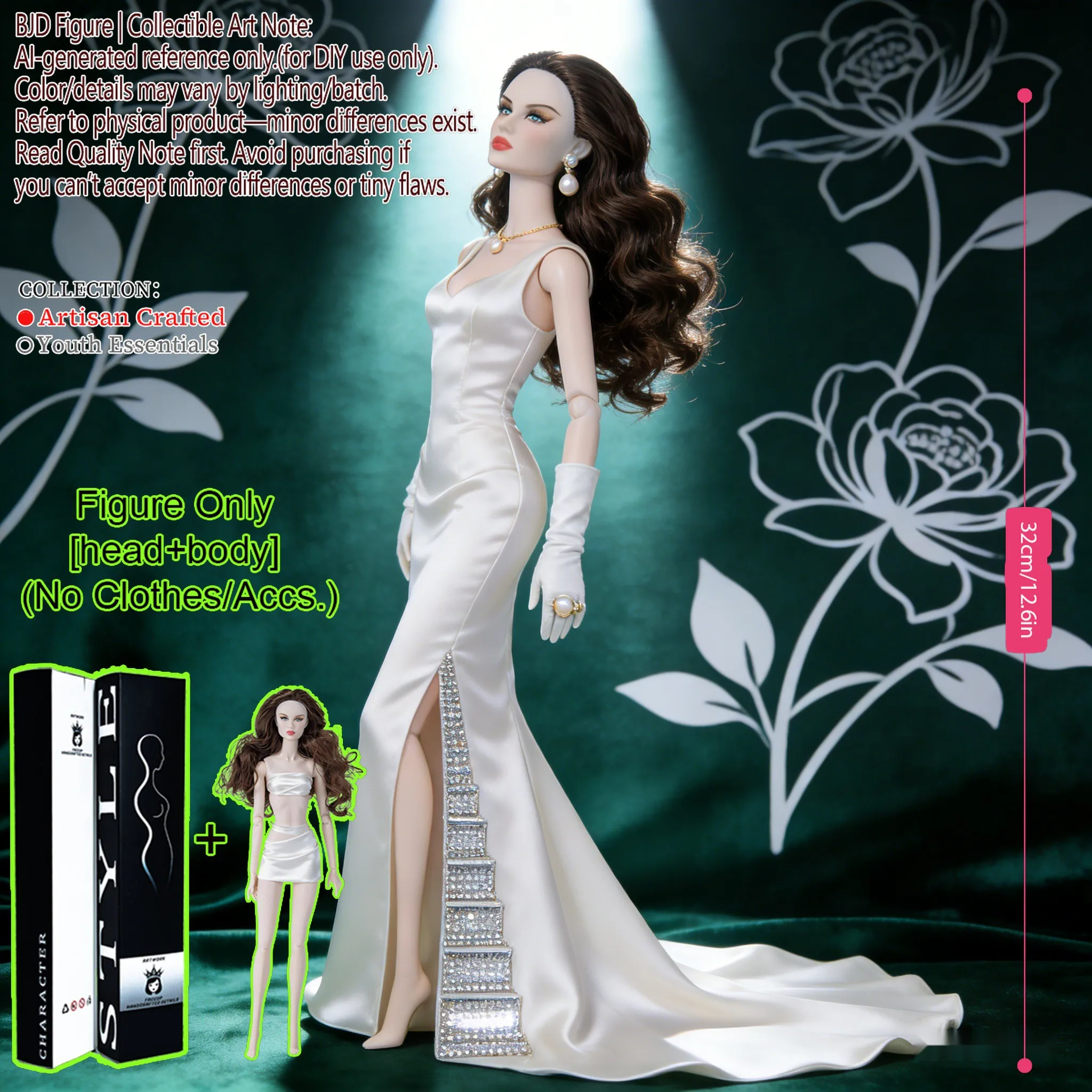 12 Inch 1/6 BJD MJD Supermodel Posable Doll 12 Articulated Joint Figure Delicate Makeup Collect Toy No Clothes