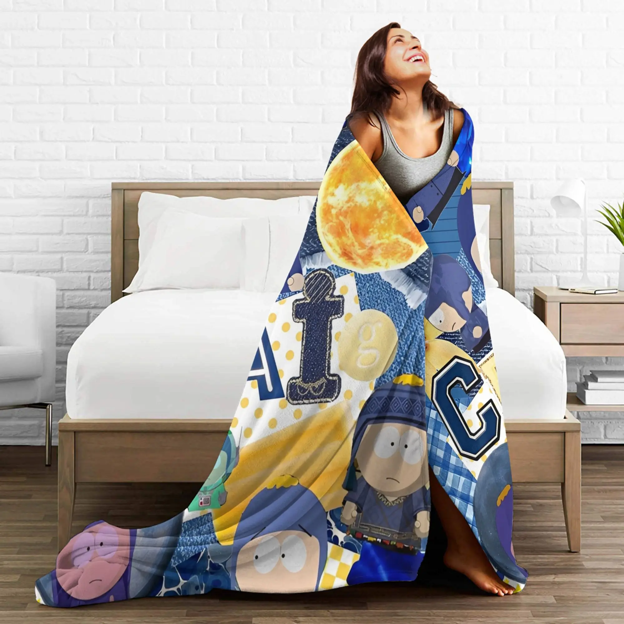 جنوب باركس المرجان الصوف أفخم رمي بطانية كريج تاكر البطانيات للفراش الأريكة لحاف ناعم ، #6