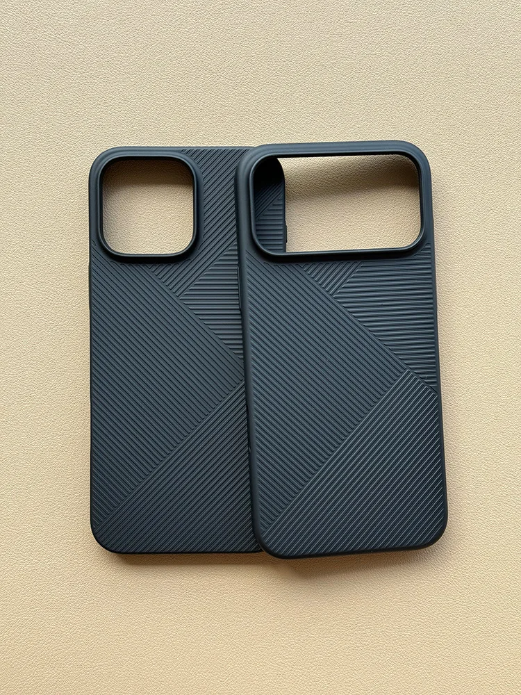 Luxuriöse matte, ultradünne Hülle mit geometrischer Textur für iPhone 17, 16, 15, 14 Pro Max, 17 Air – stoßfeste, durchscheinende Panzerhülle für Herren – Detail 19