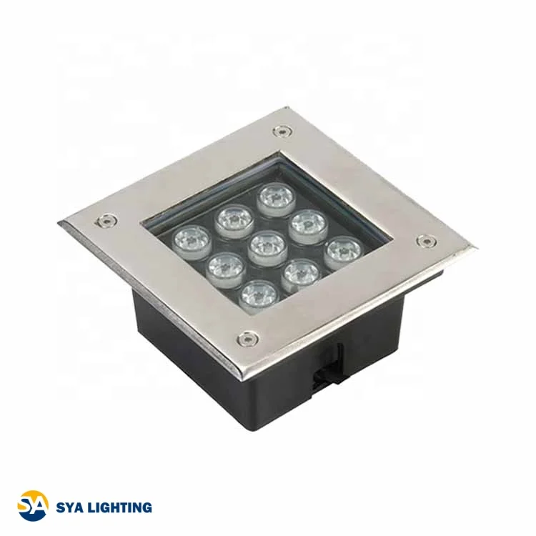 في الهواء الطلق مقاوم للماء RGB مربع LED ضوء تحت الأرض DC24V 4 واط 5 واط 9 واط الألومنيوم الجسم الدافئة الأبيض حديقة المشهد SYA-303