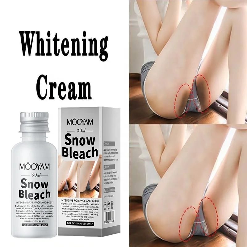 30ml Snow Bleach Cream Private Part Underarm Whitening Lotion Skin Dark Spot Body Bikini Area Cream