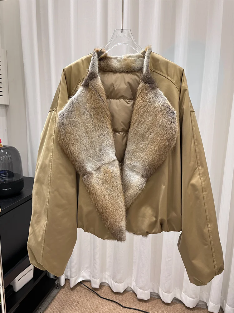 سترة نسائية جديدة موضة خريف وشتاء لعام 2025 معطف فرو موسكرات طبيعي حقيقي سترة نسائية فاخرة ملابس خارجية