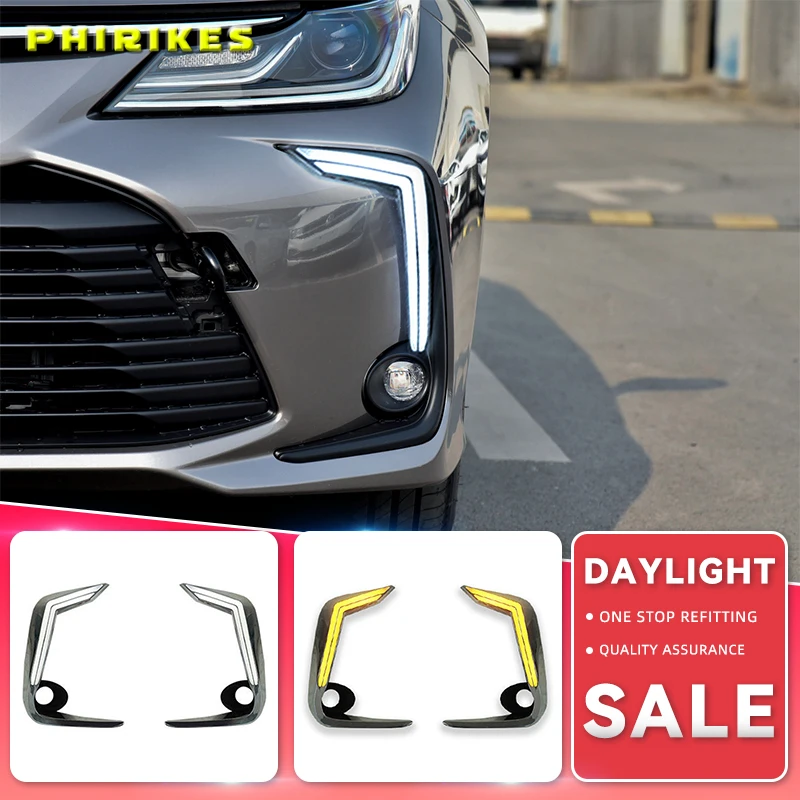 

For Toyota Corolla 2020 2PCS LED Daytime Light Running Super Brightness 12V Car LED DRL Waterproof ABS Daylight Bulb