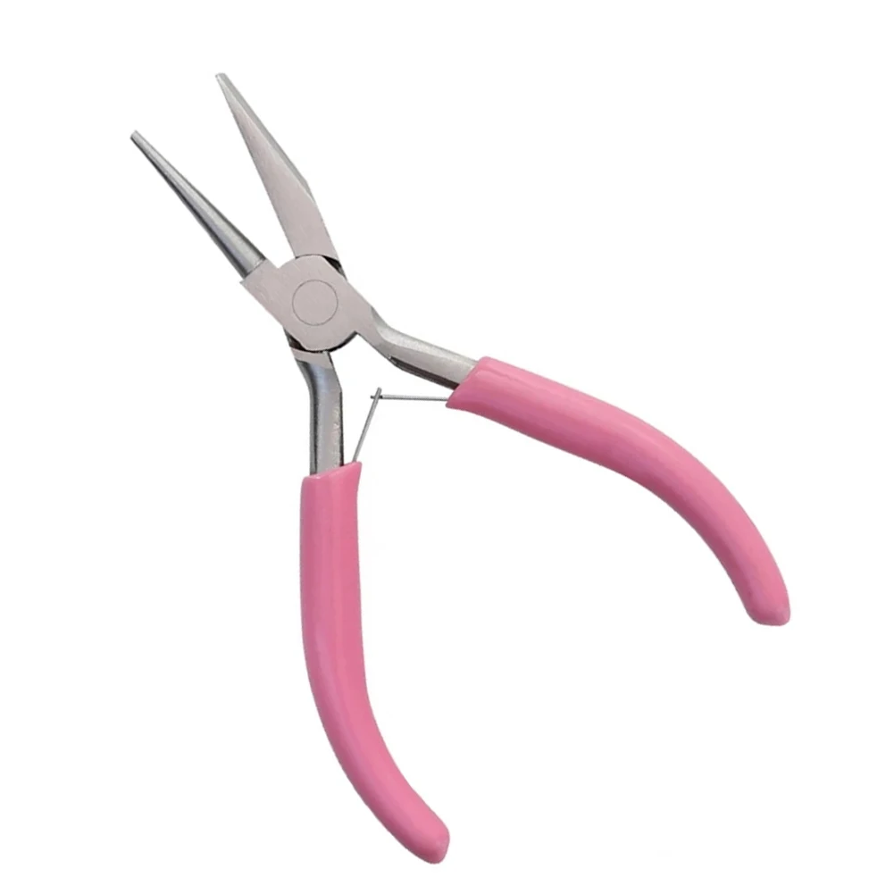 1PC Mini Cutting Pliers Vise Concave Pliers Beading Jewelry Tool 12.5cm Pink Small Handle Twisted Ring Cutting Pliers