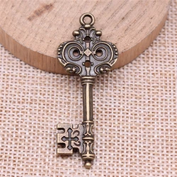 WYSIWYG 4pcs 51x20mm Key Charms Metal Keys Charms Vintage Key Charms Findings Vintage DIY Accessories For Jewelry Making