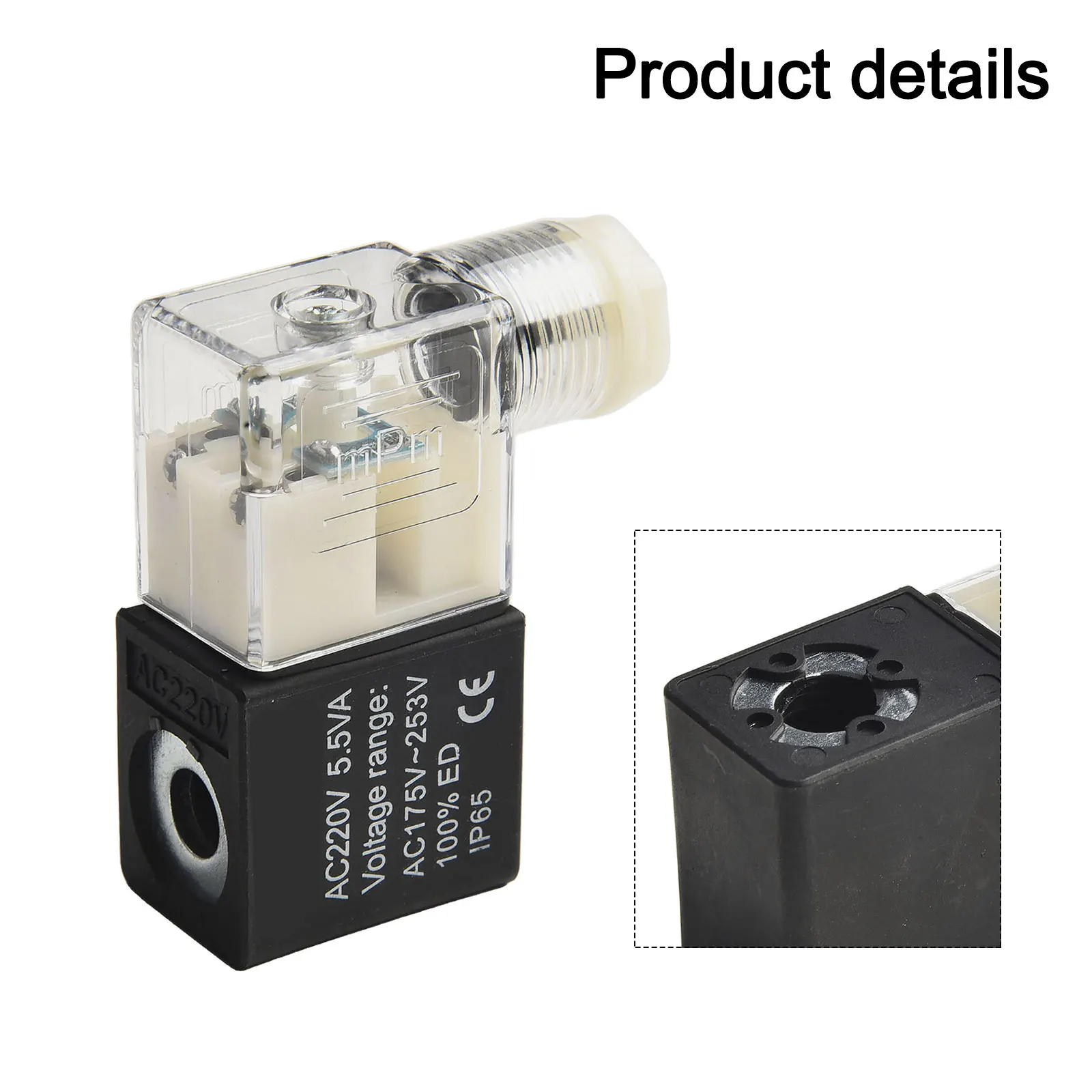B Black Transparent Solenoid Valve Air Compressor Valve Oil-free Design Powerful And Efficient Versatile And Convenient