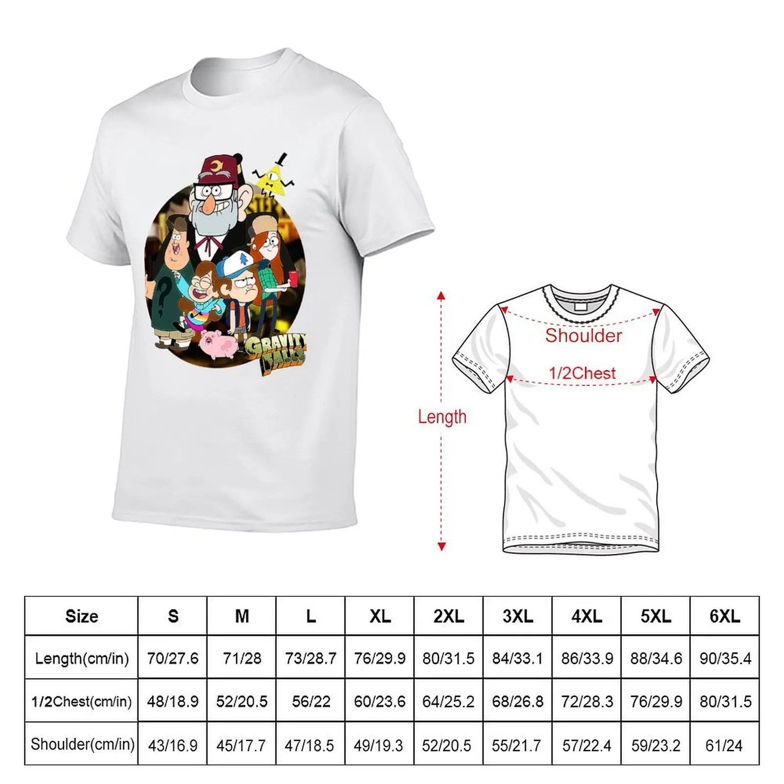 Grabity falls, Gravityfalls, Dipper pines T-Shirt anime stuff funny costumes plus size men clothing