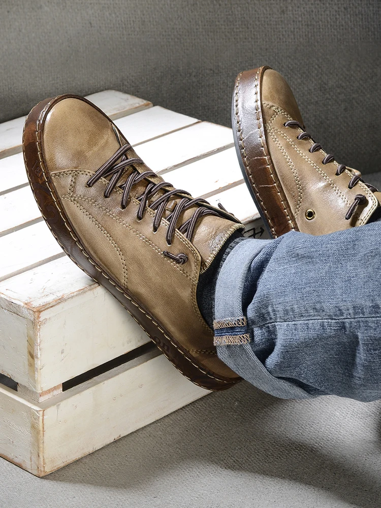 

Мужские туфли из натуральной кожи, универсальные, дышащие, для делового и повседневного стиля, с мягкой поверхностью, из мягкой овечьей кожи