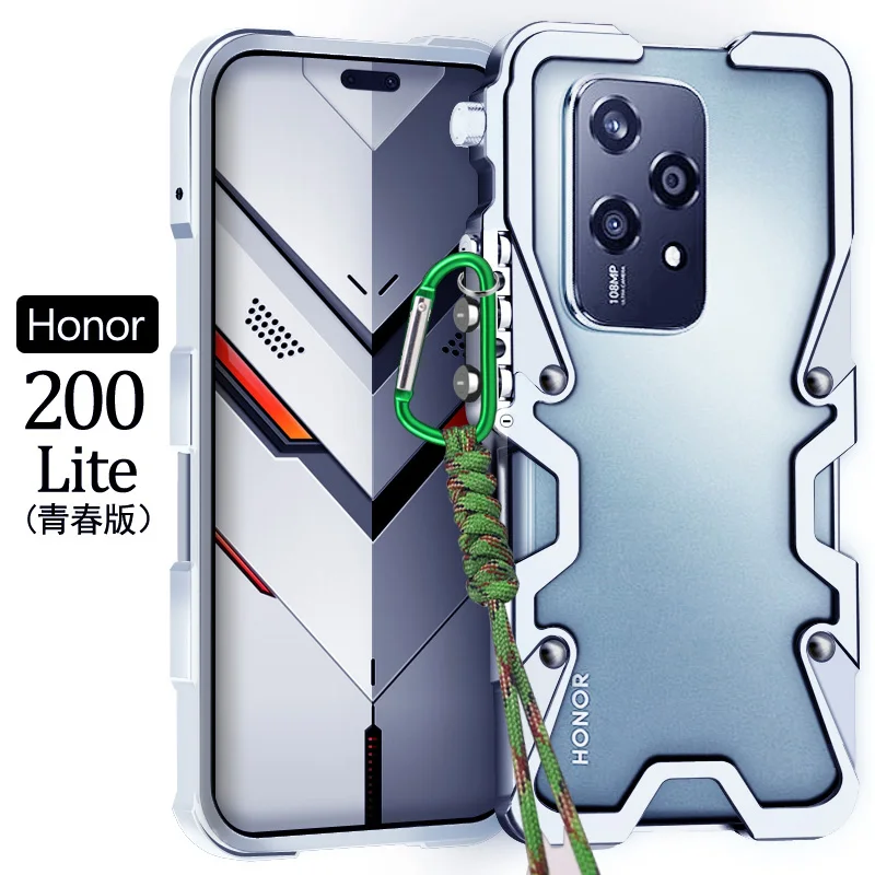 Metal Mechanical Arm Bumper Case For Honor 200 Lite Honor 100 Pro Honor 90 GT Honor 80 70 60 50 SE Case Cover Phone Shell Bag