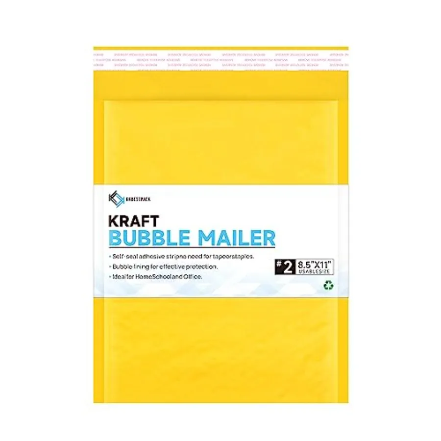 

Пакеты из крафт-бумаги с пузырчатой пленкой # 2 самоклеящихся почтовых конверта с мягкой подкладкой, размер 8,5x12 дюймов, пригодные для использования, размер 8,5x11 дюймов, упаковка из [количество] штук