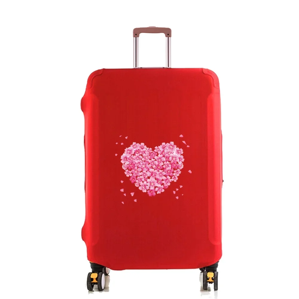 الأمتعة غطاء حقيبة حامي مرونة الغبار Case18 ~ 28 بوصة غطاء السفر 2025 إكسسوارات السفر الحب نمط الطباعة #6