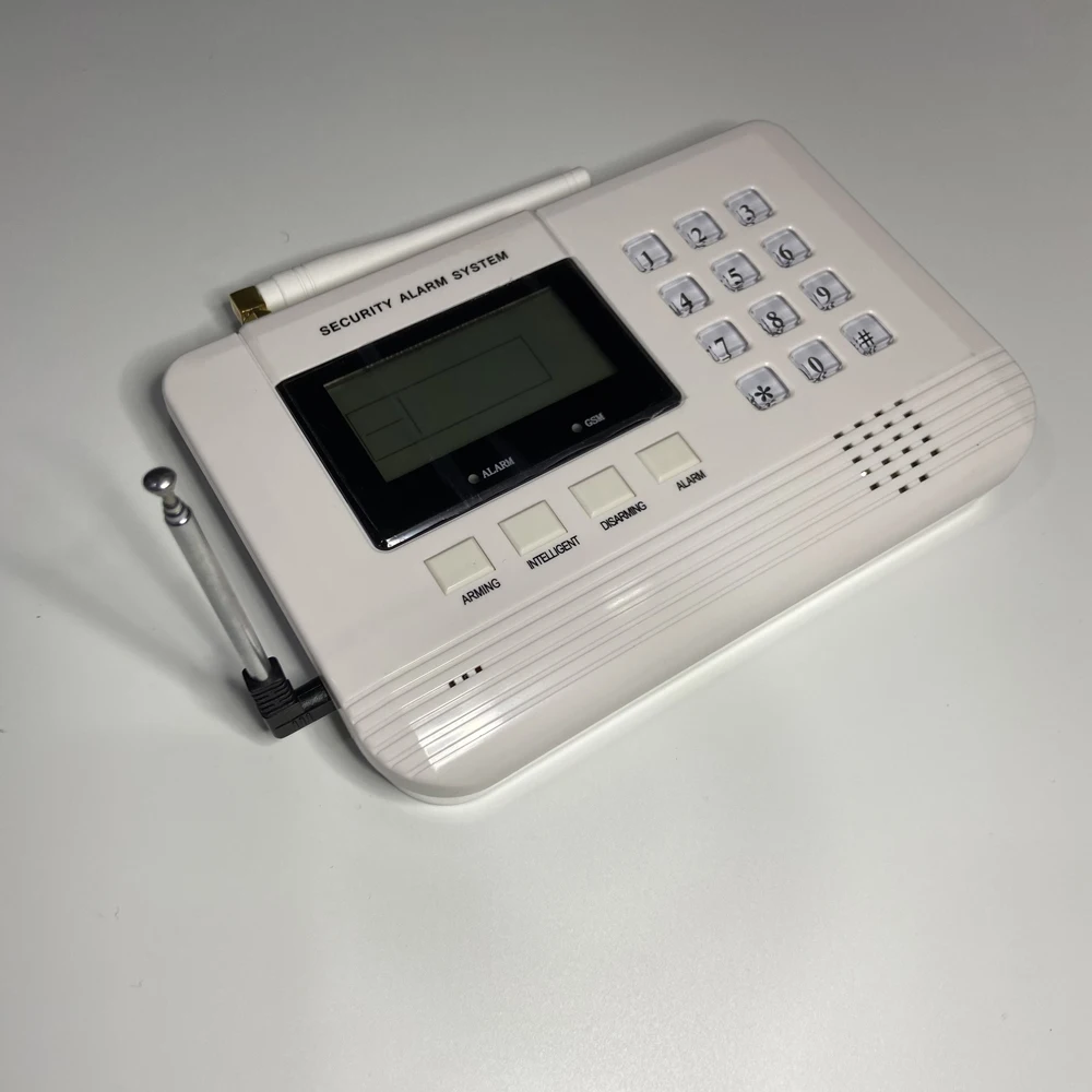 Sistema de alarma inalámbrico con pantalla LCD, Detector de humo para puerta abierta, 433MHz, SMS, GSM, PSTN, doble red de seguridad para el hogar,