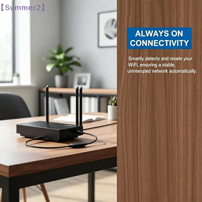 Router Automatic Reboot Cable 24H Auto Reset Multi Voltage Support For Home Office Wifi Routers〔Sum2〕