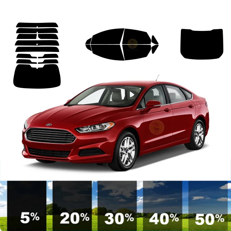 precut Removable Window Tint Film For Car 100% UVR 5%-35%VLT Heat Insulation Carbon ﻿For FORD FUSION 4 DR SEDAN 2013-2020