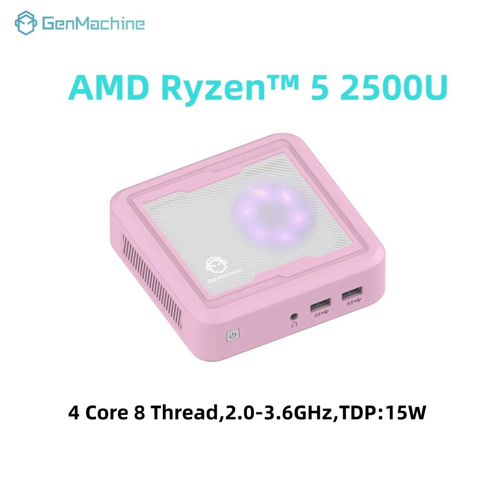 

Genmachine AMD 2500U Mini PC Windows 11 DDR4 3.6GHz 15W NVME Wifi5 Bluetooth 4.2 Gaming Pc RX Vega 10 Graphice Diy Gaming PC