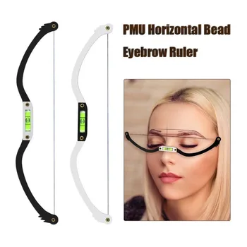 1pc Microblading Permannet Makeup Bow and Arrow Line Ruler Black misuring Brow String Pre inchiostrato Tattoo PMU per la mappatura
