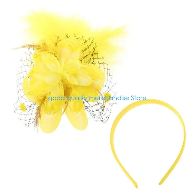 

Y5JD 1920s Women Elegant Large Flower Wedding Hair Clip for Bride