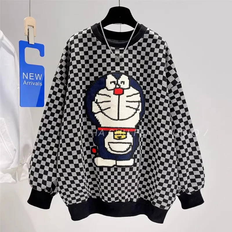 

2025 Women's Spring Korean Style Loose Casual Outerwear Sweatshirt, Mid-length, Ins Trendy