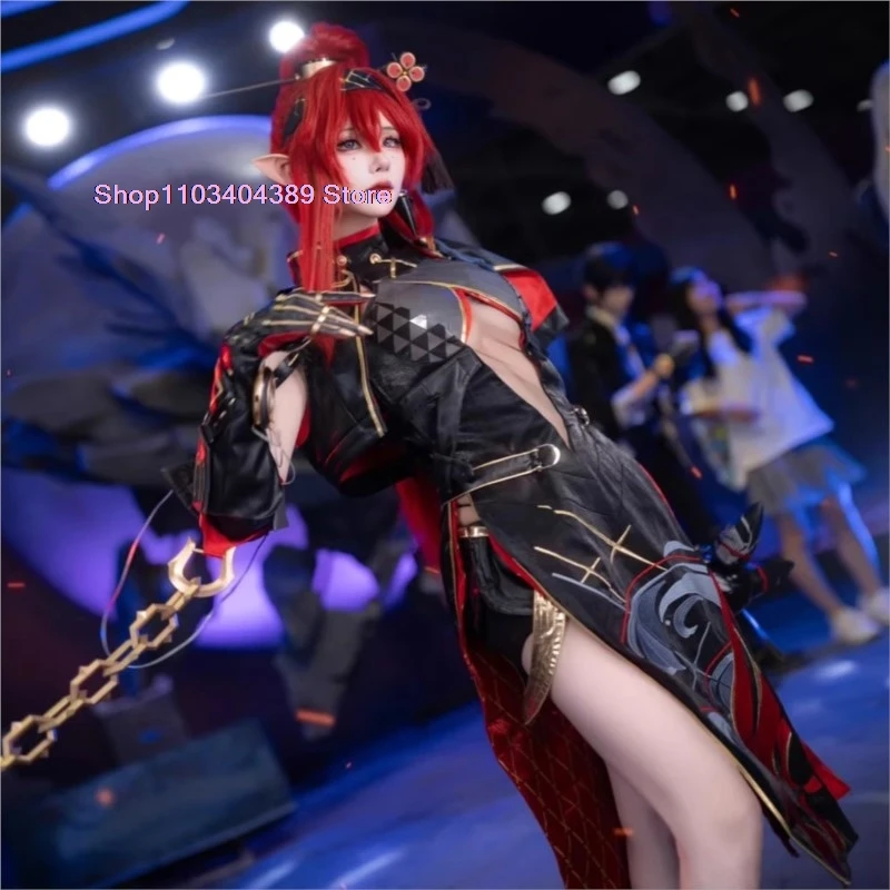 

Волнистые костюмы для косплея женщин Yinlin Косплей Мужчины Qipao Аниме фигурки костюмы женские взрослые Маскировка Детский костюм Хэллоуин косплей