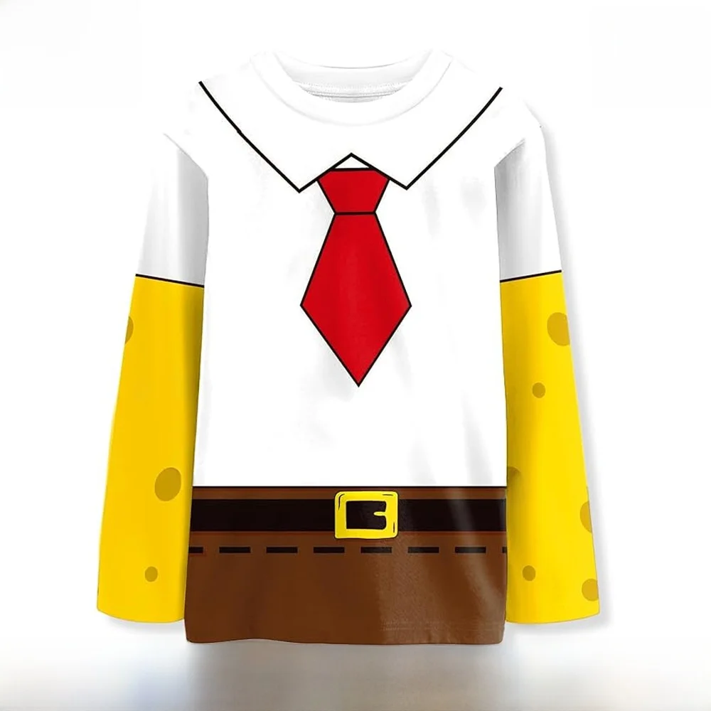 

ex Детская футболка Long Sve на Хэллоуин, полосатый топ с забавным принтом, милый дизайн для мальчиков и девочек 4–4 лет