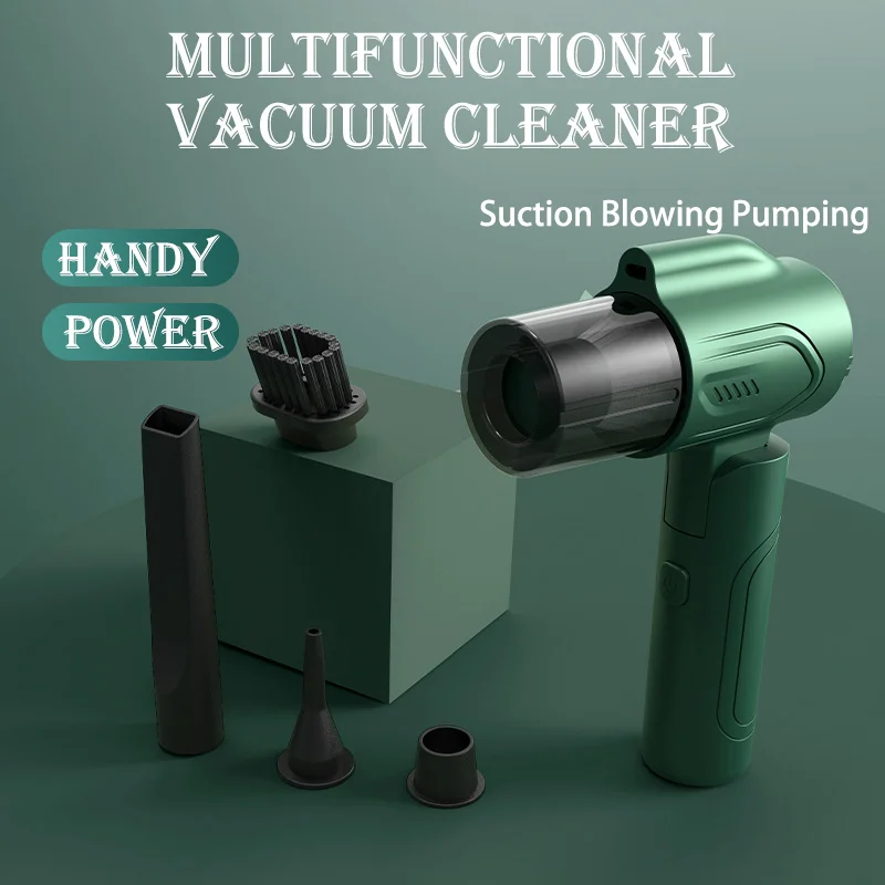 3 In 1 Vacuum Cleaner For Car Home Appliance Xiaomi Style Rechargeable Suction Blowing Functions Mini Handheld Portable Wireless