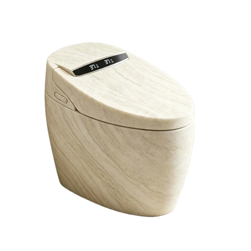Cave Stone Pattern Household Smart Toilet Fully Automatic Integrated Toilet Without Water Pressure Limit Goose Egg Shape