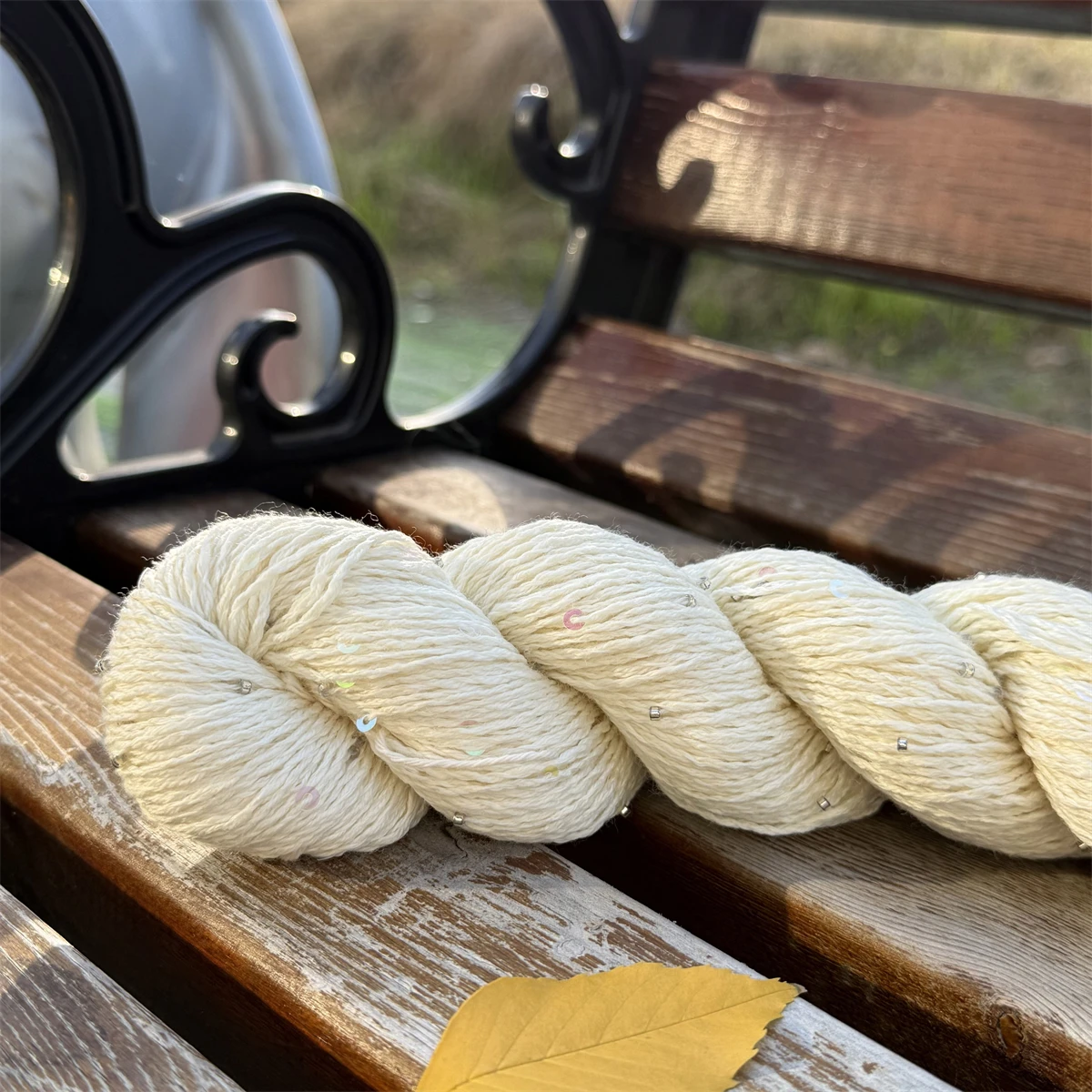 

100g Lotus Yarns Merino Bead(Clear) Sequin for Knitting & Crochet