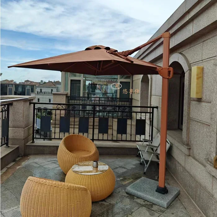 

Large Parasol Outdoor Garden Umbrella Roman Outdoor Commercial Outer Square Stand L