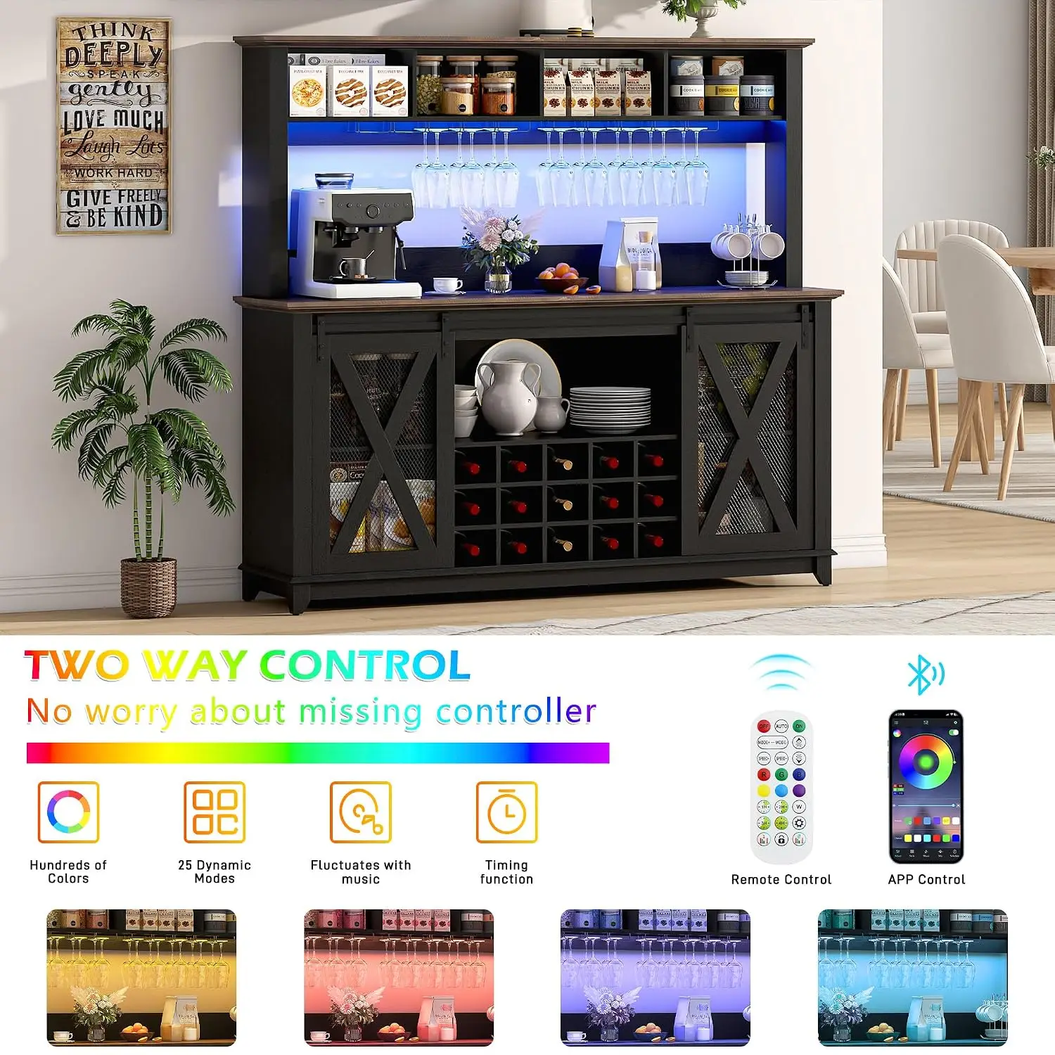Farmhouse Coffee Bar Cabinet 4