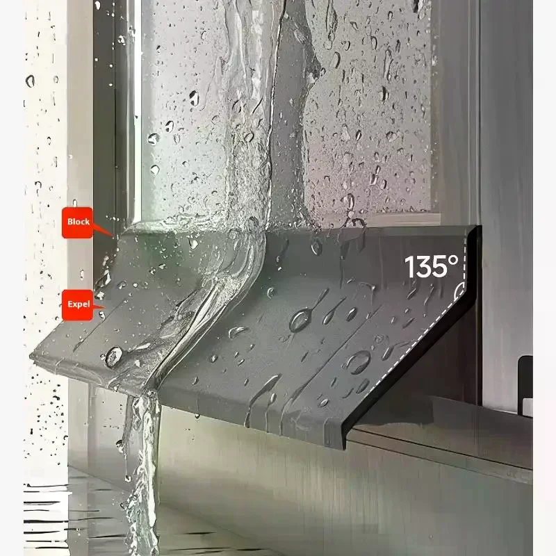 

50cm Home Window Water Blocking Bar Sliding Window Rain Weatherstrip Balcony Insulation Windproof Sealing Strip Flashing Board